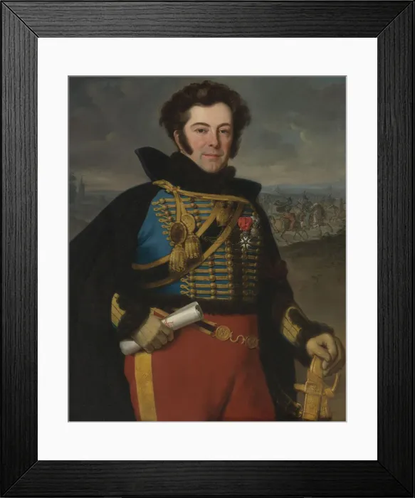 Framed Print : Portrait of Auguste-Frederic Bonamour, marquis de Talhouet (1788-1842). Artist: Vernet, Horace (1789-1863) Framed Print : Portrait of Auguste-Frederic Bonamour, marquis de Talhouet (1788-1842). Artist: Vernet, Horace (1789-1863)