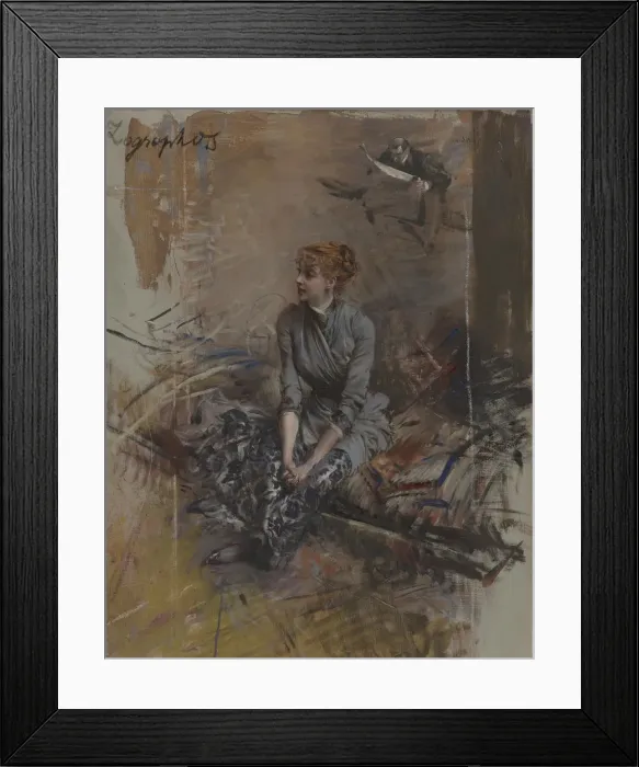 Framed Print : Portrait of the actress Gabrielle Rejane (1856-1920). Artist: Boldini, Giovanni (1842-1931) Framed Print : Portrait of the actress Gabrielle Rejane (1856-1920). Artist: Boldini, Giovanni (1842-1931)