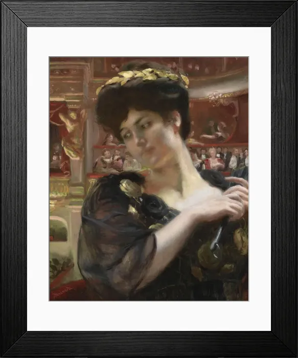 Framed Print : La Comedie-Francaise. Portrait of the actress Gabrielle Rejane (1856-1920). Artist: Besnard, Paul-Albert (1849-1934) Framed Print : La Comedie-Francaise. Portrait of the actress Gabrielle Rejane (1856-1920). Artist: Besnard, Paul-Albert (1849-1934)