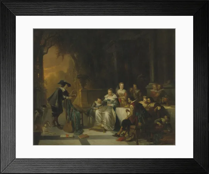 Framed Print : John Dryden Reading one of His Poems Before the Court, 1869. Artist: Braekeleer, Adrien Ferdinand de (1818-1904) Framed Print : John Dryden Reading one of His Poems Before the Court, 1869. Artist: Braekeleer, Adrien Ferdinand de (1818-1904)