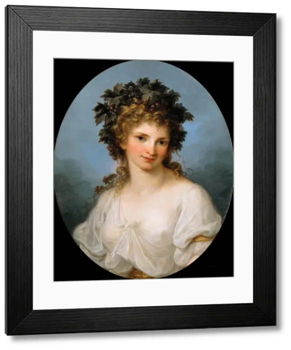 Framed Print : Self-portrait as Bacchante, before 1786. Artist: Kauffmann, Angelika (1741-1807) Framed Print : Self-portrait as Bacchante, before 1786. Artist: Kauffmann, Angelika (1741-1807)