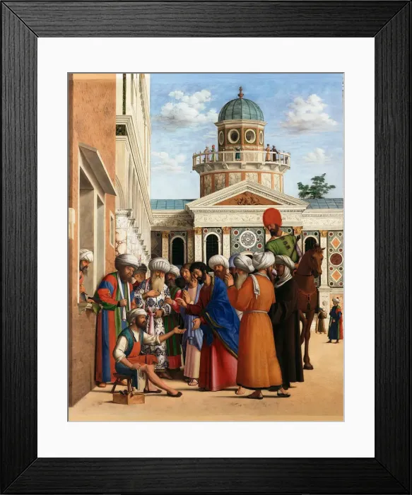 Framed Print : The Healing of Anianus by Saint Mark, c. 1497. Artist: Cima da Conegliano, Giovanni Battista (ca. 1459-1517) Framed Print : The Healing of Anianus by Saint Mark, c. 1497. Artist: Cima da Conegliano, Giovanni Battista (ca. 1459-1517)