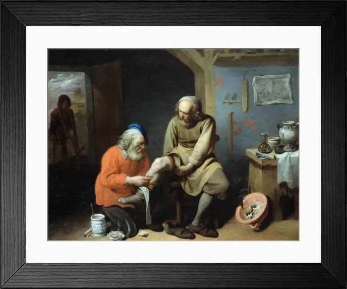Framed Print : The Village Surgeon. Artist: Ryckaert (Rijckaert), David (1612-1661) Framed Print : The Village Surgeon. Artist: Ryckaert (Rijckaert), David (1612-1661)