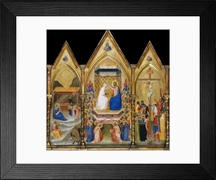Framed Print : Triptych altarpiece. Artist: Daddi, Bernardo (1290-1350) Framed Print : Triptych altarpiece. Artist: Daddi, Bernardo (1290-1350)