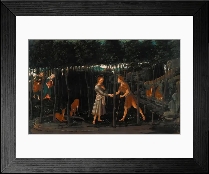 Framed Print : The Meeting of the Christ Child and John the Baptist. Artist: Jacopo del Sellaio (1442-1493) Framed Print : The Meeting of the Christ Child and John the Baptist. Artist: Jacopo del Sellaio (1442-1493)