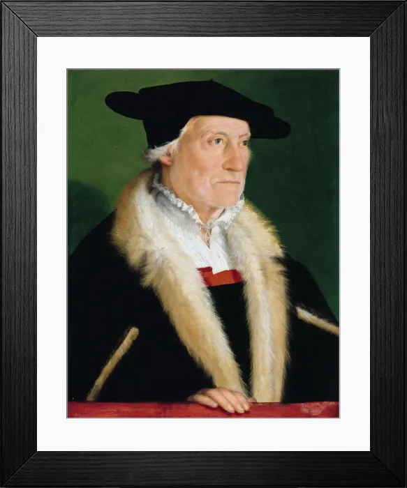 Framed Print : Portrait of the cosmographer Sebastian Munster (1489-1552), c. 1550. Artist: Amberger, Christoph (ca. 1500-1562) Framed Print : Portrait of the cosmographer Sebastian Munster (1489-1552), c. 1550. Artist: Amberger, Christoph (ca. 1500-1562)