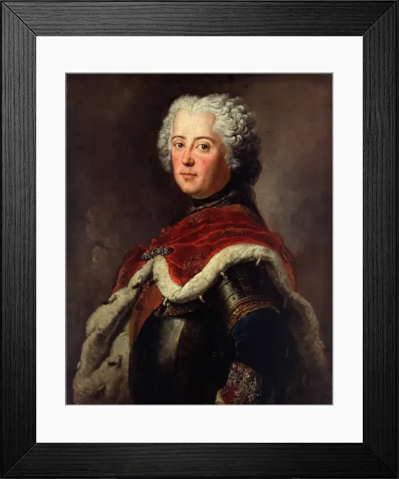 Framed Print : Portrait of Frederick II of Prussia (1712?1786) as Crown Prince, 1739. Artist: Pesne, Antoine (1683-1757)