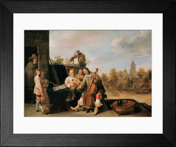 Framed Print : Self-portrait with Family, c. 1645. Artist: Teniers, David, the Younger (1610-1690) Framed Print : Self-portrait with Family, c. 1645. Artist: Teniers, David, the Younger (1610-1690)