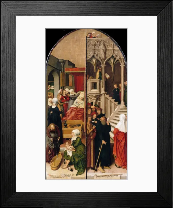 Framed Print : The Schussenried Altar Wings, 16th century. Artist: Strigel, Bernhard (ca 1460-1528) Framed Print : The Schussenried Altar Wings, 16th century. Artist: Strigel, Bernhard (ca 1460-1528)