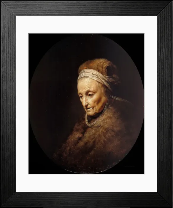 Framed Print : Portrait of Rembrandts Mother. Artist: Dou, Gerard (Gerrit) (1613-1675) Framed Print : Portrait of Rembrandts Mother. Artist: Dou, Gerard (Gerrit) (1613-1675)