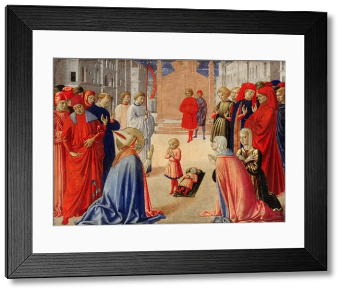Framed Print : Saint Zenobius raises a boy from the dead, 1462. Artist: Gozzoli, Benozzo (ca 1420-1497) Framed Print : Saint Zenobius raises a boy from the dead, 1462. Artist: Gozzoli, Benozzo (ca 1420-1497)