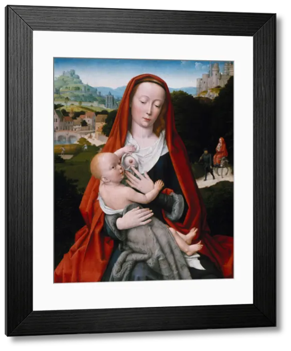 Framed Print : Virgin and Child, c. 1490. Artist: David, Gerard (ca. 1460-1523) Framed Print : Virgin and Child, c. 1490. Artist: David, Gerard (ca. 1460-1523)
