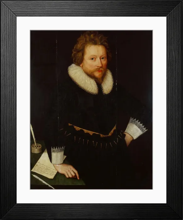 Framed Print : Portrait of John Fletcher (1579-1625), c. 1620. Artist: Anonymous Framed Print : Portrait of John Fletcher (1579-1625), c. 1620. Artist: Anonymous
