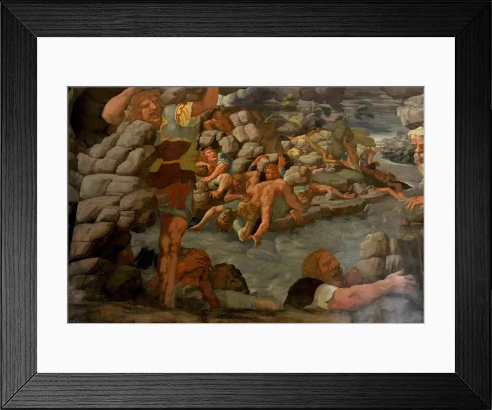 Framed Print : The Fall of the Giants (Sala dei Giganti), 1536. Artist: Romano, Giulio (1499-1546) Framed Print : The Fall of the Giants (Sala dei Giganti), 1536. Artist: Romano, Giulio (1499-1546)