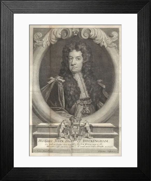 Framed Print : John Sheffield, 1st Duke of Buckingham and Normanby (1648-1721), 1722. Artist: Vertue, George (1684-1756) Framed Print : John Sheffield, 1st Duke of Buckingham and Normanby (1648-1721), 1722. Artist: Vertue, George (1684-1756)