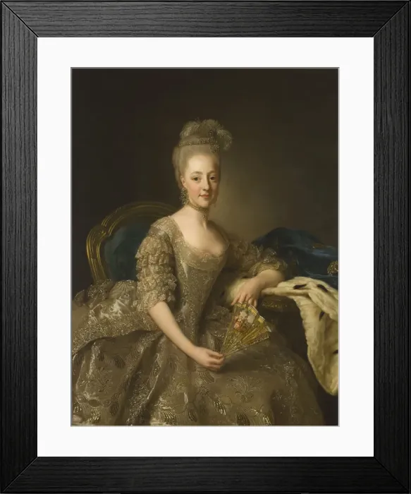 Framed Print : Portrait of Hedwig Elisabeth Charlotte of Holstein-Gottorp (1759-1818), 1774. Artist: Roslin, Alexander (1718-1793) Framed Print : Portrait of Hedwig Elisabeth Charlotte of Holstein-Gottorp (1759-1818), 1774. Artist: Roslin, Alexander (1718-1793)