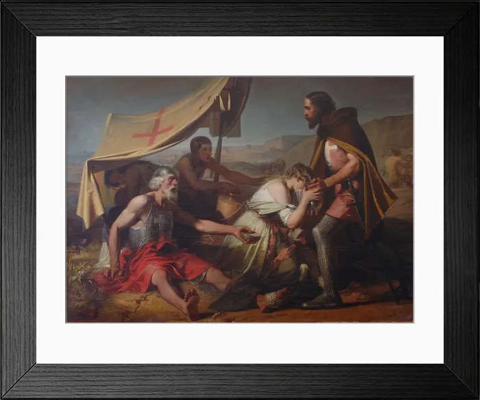 Framed Print : The Thirst Suffered by the First Crusaders, 1852. Artist: Guardassoni, Alessandro (1819-1888) Framed Print : The Thirst Suffered by the First Crusaders, 1852. Artist: Guardassoni, Alessandro (1819-1888)