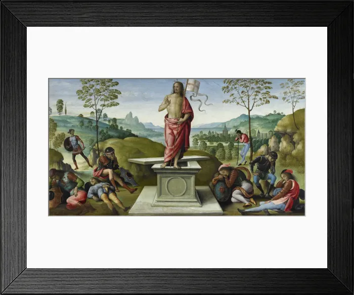 Framed Print : The Resurrection, 1496-1500. Artist: Perugino (ca. 1450-1523) Framed Print : The Resurrection, 1496-1500. Artist: Perugino (ca. 1450-1523)