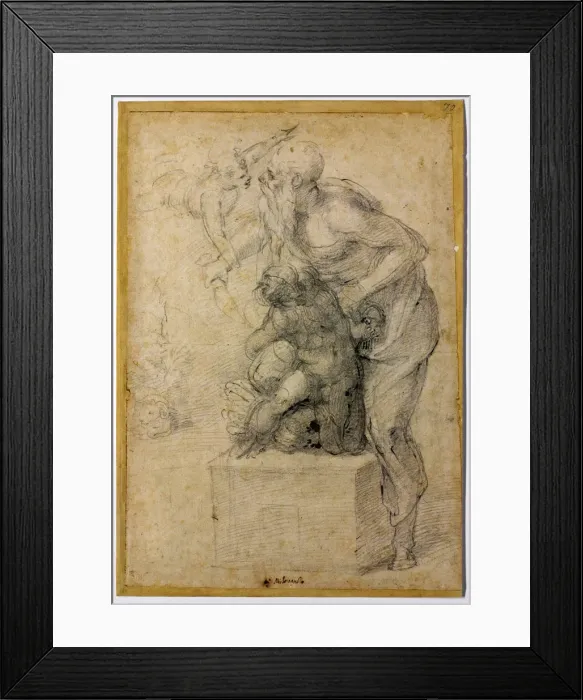 Framed Print : The Sacrifice of Isaac, c. 1535. Artist: Buonarroti, Michelangelo (1475-1564) Framed Print : The Sacrifice of Isaac, c. 1535. Artist: Buonarroti, Michelangelo (1475-1564)