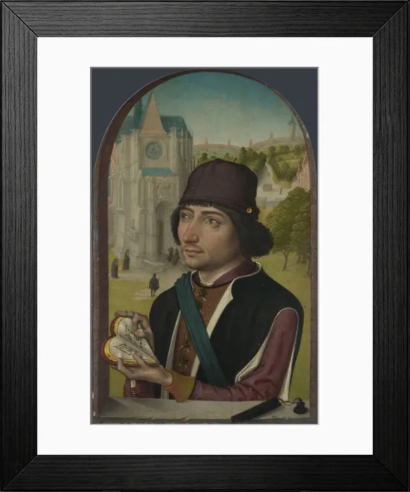 Framed Print : Portrait of a Young Man, c. 1480. Artist: Master of St. Gudule (active End of 15th cen. ) Framed Print : Portrait of a Young Man, c. 1480. Artist: Master of St. Gudule (active End of 15th cen. )