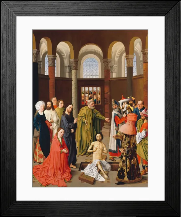 Framed Print : The Raising of Lazarus, ca 1455. Artist: Ouwater, Albert van (c. 1415-c. 1475) Framed Print : The Raising of Lazarus, ca 1455. Artist: Ouwater, Albert van (c. 1415-c. 1475)