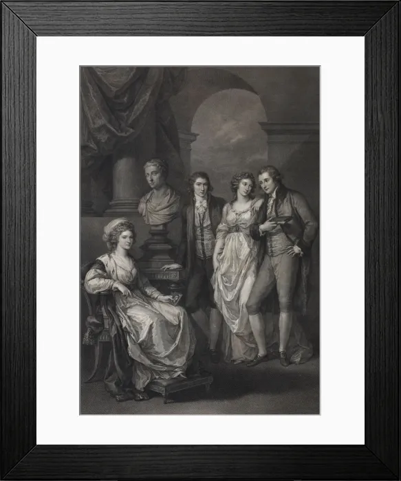 Framed Print : Family portrait of Catherine Petrovna Baryatinskaya (1750-1811), nee Princess of Holstein-Beck, 1793 Artist: Morghen, Raphael (1758-1833) Framed Print : Family portrait of Catherine Petrovna Baryatinskaya (1750-1811), nee Princess of Holstein-Beck, 1793 Artist: Morghen, Raphael (1758-1833)
