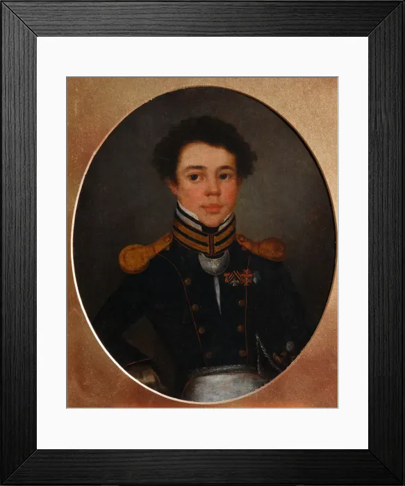Framed Print : Portrait of Mikhail Ivanovich Ozerov (1792-1867), c. 1815. Artist: Anonymous Framed Print : Portrait of Mikhail Ivanovich Ozerov (1792-1867), c. 1815. Artist: Anonymous