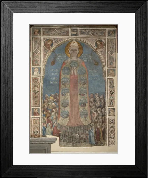 Framed Print : Madonna della Misericordia (Madonna of Mercy), 1342. Artist: Daddi, Bernardo (1290-1350) Framed Print : Madonna della Misericordia (Madonna of Mercy), 1342. Artist: Daddi, Bernardo (1290-1350)