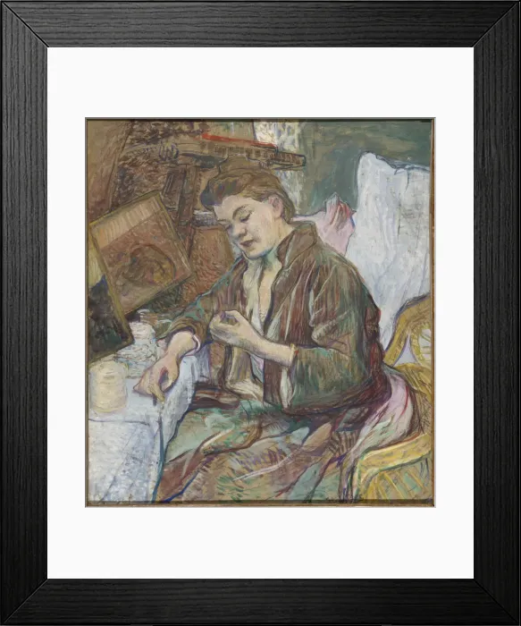 Framed Print : Madame Favre at her toilet, 1891. Artist: Toulouse-Lautrec, Henri, de (1864-1901) Framed Print : Madame Favre at her toilet, 1891. Artist: Toulouse-Lautrec, Henri, de (1864-1901)