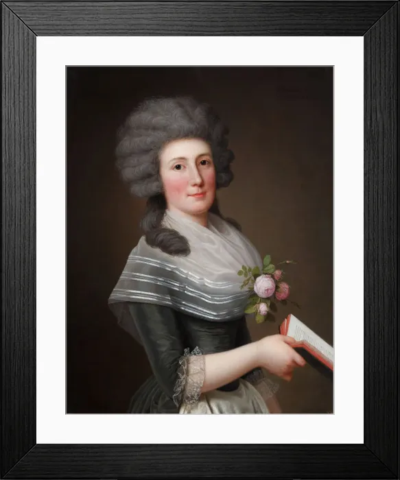 Framed Print : Portrait of Madame Wittfooth, nee Noer, 1789. Artist: Wertmuller, Adolf Ulrik (1751-1811) Framed Print : Portrait of Madame Wittfooth, nee Noer, 1789. Artist: Wertmuller, Adolf Ulrik (1751-1811)