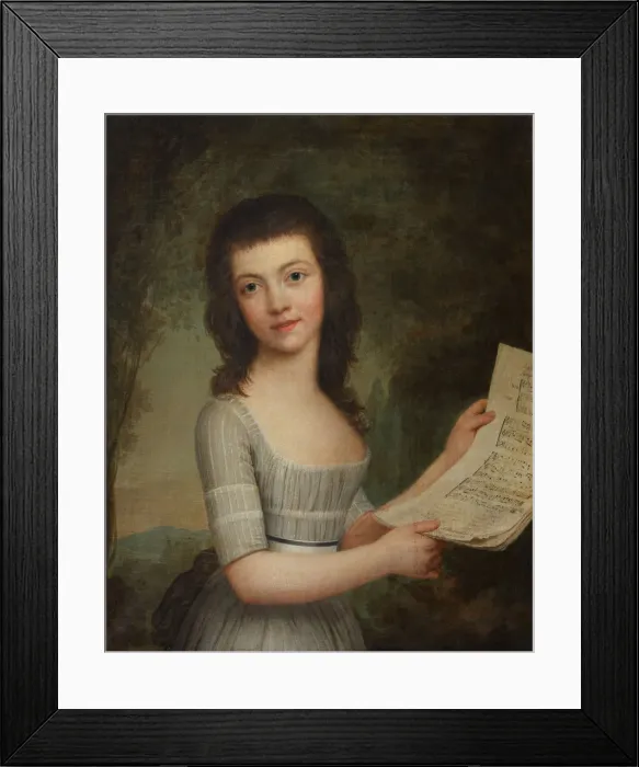 Framed Print : Portrait of Mademoiselle Wittfooth, 1789. Artist: Wertmuller, Adolf Ulrik (1751-1811) Framed Print : Portrait of Mademoiselle Wittfooth, 1789. Artist: Wertmuller, Adolf Ulrik (1751-1811)