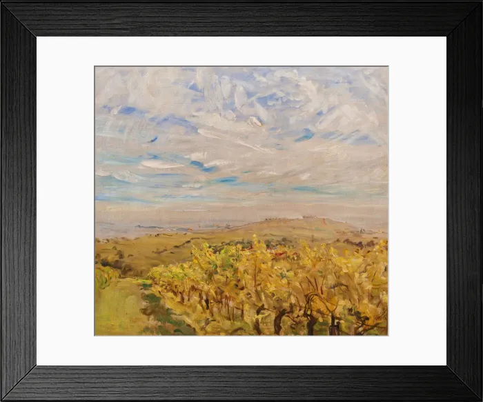 Framed Print : Early Autumn in the Palatinate. Vineyards near Neukastel, 1927. Artist: Slevogt, Max (1868-1932) Framed Print : Early Autumn in the Palatinate. Vineyards near Neukastel, 1927. Artist: Slevogt, Max (1868-1932)