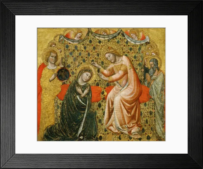 Framed Print : The Coronation of the Virgin, 1340-1344. Artist: Vitale da Bologna (ca 1308-1369) Framed Print : The Coronation of the Virgin, 1340-1344. Artist: Vitale da Bologna (ca 1308-1369)