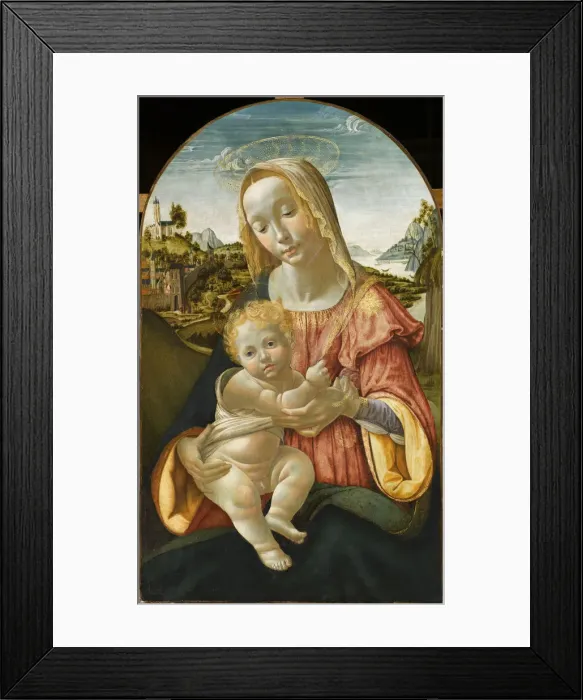 Framed Print : Virgin and Child, ca 1487-1488. Artist: Ghirlandaio, Davide (1452-1525) Framed Print : Virgin and Child, ca 1487-1488. Artist: Ghirlandaio, Davide (1452-1525)