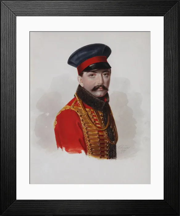 Framed Print : Portrait of Prince Alexander Fyodorovich Galitzine-Prozorovsky (1810-1898), 1840. Artist: Klunder, Alexander Ivanovich (1802-1875) Framed Print : Portrait of Prince Alexander Fyodorovich Galitzine-Prozorovsky (1810-1898), 1840. Artist: Klunder, Alexander Ivanovich (1802-1875)