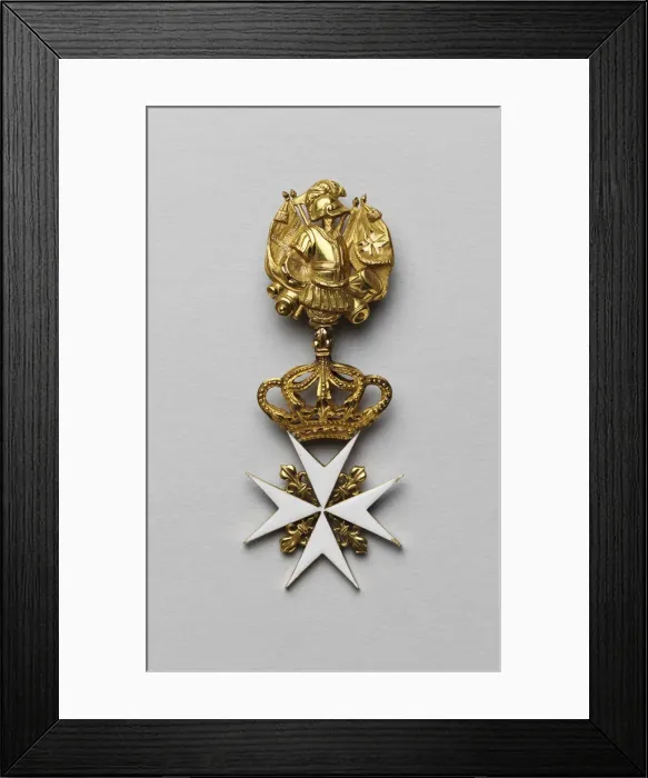 Framed Print : The Maltese cross of Maria Fyodorovna, Late 18th century. Artist: Orders, decorations and medals Framed Print : The Maltese cross of Maria Fyodorovna, Late 18th century. Artist: Orders, decorations and medals