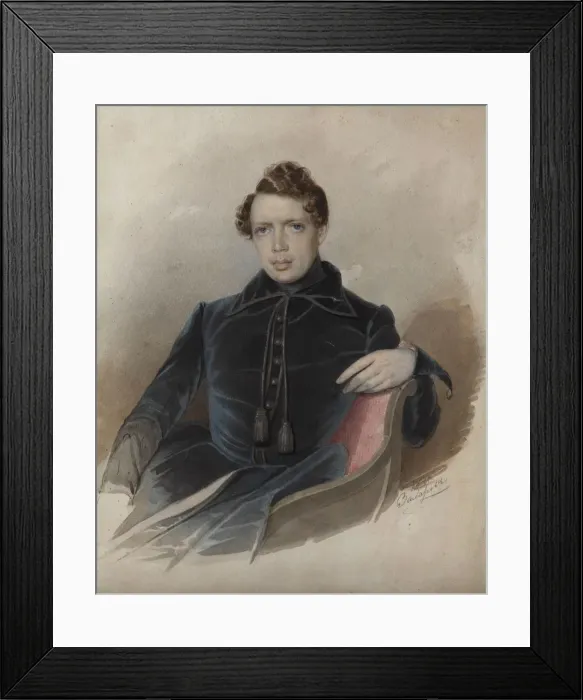 Framed Print : Portrait of Andrey Nikolayevich Muravyov (1806-1874), 1841. Artist: Zakharov (Chechenets), Pyotr Zakharovich (1816-1846) Framed Print : Portrait of Andrey Nikolayevich Muravyov (1806-1874), 1841. Artist: Zakharov (Chechenets), Pyotr Zakharovich (1816-1846)