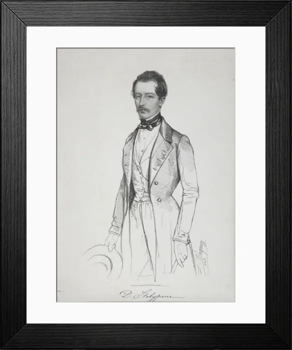 Framed Print : Portrait of Dmitry Arkadyevich Stolypin (1818-1893), 1843. Artist: Wagner, Ludwig (?-1870) Framed Print : Portrait of Dmitry Arkadyevich Stolypin (1818-1893), 1843. Artist: Wagner, Ludwig (?-1870)
