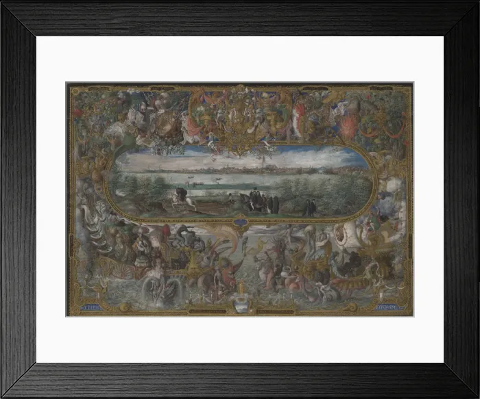 Framed Print : View of Seville, 1573. Artist: Hoefnagel, Georg (1542-1601) Framed Print : View of Seville, 1573. Artist: Hoefnagel, Georg (1542-1601)
