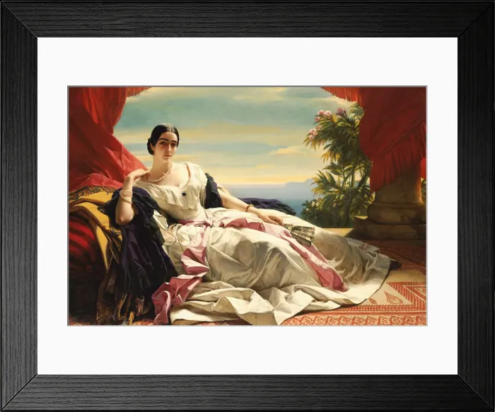 Framed Print : Portrait of Leonilla Ivanovna Baryatinskaya, Princess zu Sayn Wittgenstein (1816-1918), 1843. Artist: Winterhalter, Franz Xavier (1805-1873) Framed Print : Portrait of Leonilla Ivanovna Baryatinskaya, Princess zu Sayn Wittgenstein (1816-1918), 1843. Artist: Winterhalter, Franz Xavier (1805-1873)