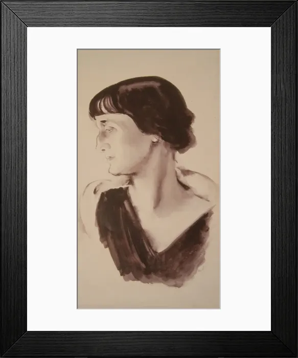 Framed Print : Portrait of the Poetess Anna Akhmatova (1889-1966), 1928. Artist: Tyrsa, Nikolai Andreyevich (1887-1942) Framed Print : Portrait of the Poetess Anna Akhmatova (1889-1966), 1928. Artist: Tyrsa, Nikolai Andreyevich (1887-1942)