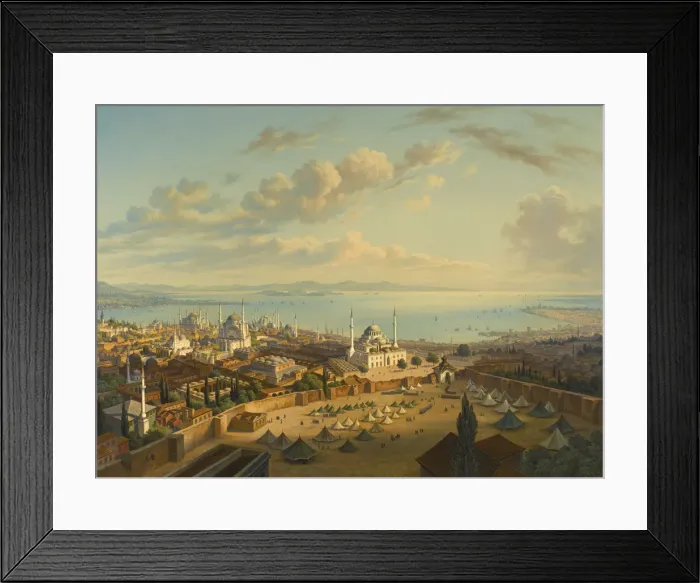 Framed Print : Constantinople from the Fire Tower of Beyazit. Artist: Sattler, Hubert (1817-1904) Framed Print : Constantinople from the Fire Tower of Beyazit. Artist: Sattler, Hubert (1817-1904)