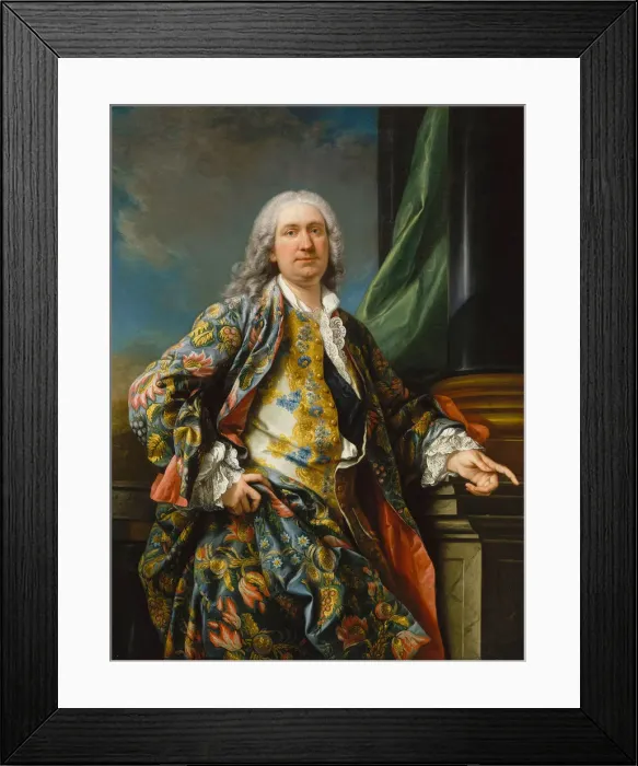 Framed Print : Portrait of an unknown man, ca 1735-1739. Artist: Van Loo, Carle (1705-1765) Framed Print : Portrait of an unknown man, ca 1735-1739. Artist: Van Loo, Carle (1705-1765)