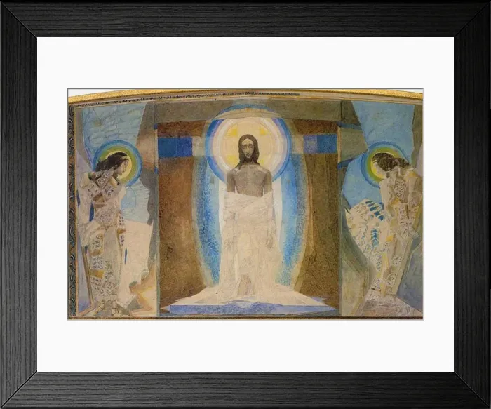 Framed Print : The Resurrection (Triptych), 1887. Artist: Vrubel, Mikhail Alexandrovich (1856-1910) Framed Print : The Resurrection (Triptych), 1887. Artist: Vrubel, Mikhail Alexandrovich (1856-1910)