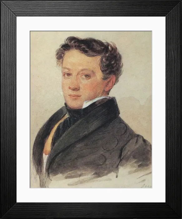 Framed Print : Portrait of Sergey Ivanovich Turgenev (1792-1827), 1810s. Artist: Sokolov, Pyotr Fyodorovich (1791-1848) Framed Print : Portrait of Sergey Ivanovich Turgenev (1792-1827), 1810s. Artist: Sokolov, Pyotr Fyodorovich (1791-1848)
