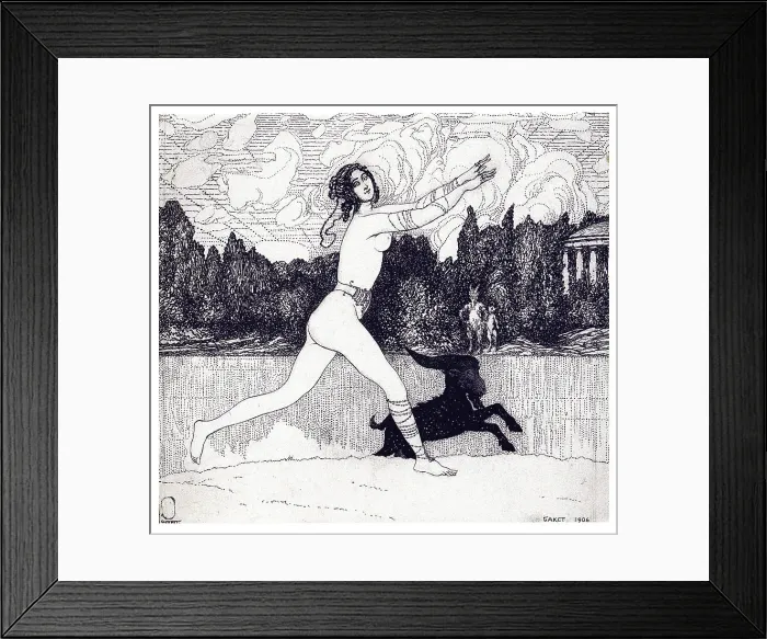Framed Print : Ancient Vision (magazine Zolotoe Runo 1906 no. 4), 1906. Artist: Bakst, Leon (1866-1924) Framed Print : Ancient Vision (magazine Zolotoe Runo 1906 no. 4), 1906. Artist: Bakst, Leon (1866-1924)