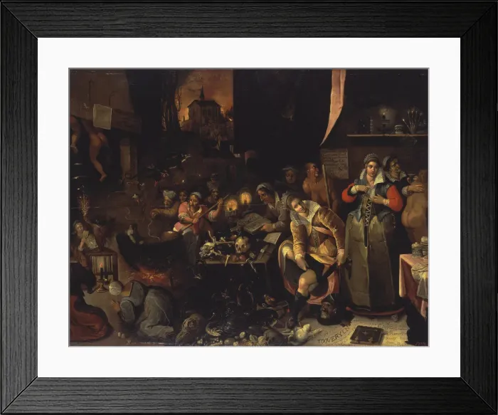 Framed Print : The Witches Kitchen, 1606. Artist: Francken, Frans, the Younger (1581-1642) Framed Print : The Witches Kitchen, 1606. Artist: Francken, Frans, the Younger (1581-1642)
