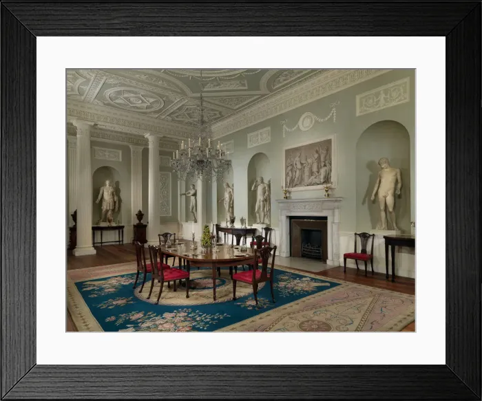 Framed Print : Dining room from Lansdowne House, London, 1767-1769. Artist: Adam, Robert (1728-1792) Framed Print : Dining room from Lansdowne House, London, 1767-1769. Artist: Adam, Robert (1728-1792)