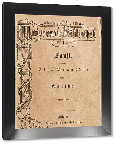 Goethes Faust I, the first volume of Reclams Universal Library, appeared on November 10, 1867, 1 Artist: Anonymous master