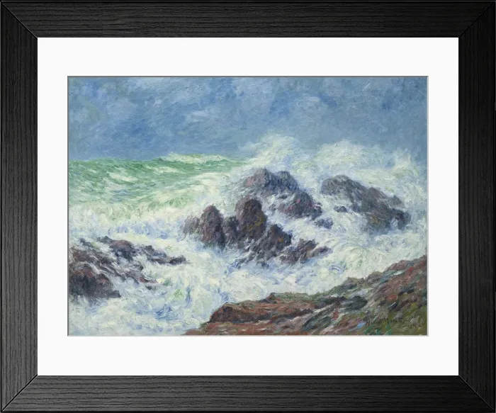 Framed Print : Heavy Weather at Saint Grenoble, Pointe de Penmarch, 1905. Artist: Moret, Henry (1856-1913) Framed Print : Heavy Weather at Saint Grenoble, Pointe de Penmarch, 1905. Artist: Moret, Henry (1856-1913)